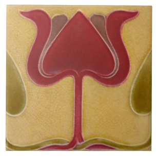 Carreau de céramique - Tulipe Art Nouveau d'aspect