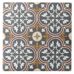 Carreau de céramique - Tulipes blanches Art nouvea
