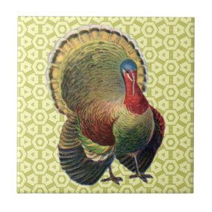 Carreau de céramique vintage de la Turquie de