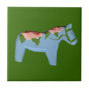 Carreau de cheval bleu clair