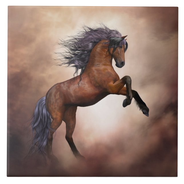 carreau de cheval cabré (Devant)