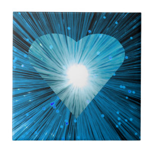 Carreau de coeur bleu