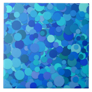 carreau de confettis à point bleu