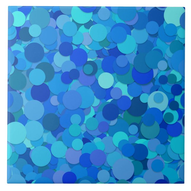 carreau de confettis à point bleu (Devant)