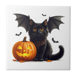 Carreau de cuisine chat Halloween