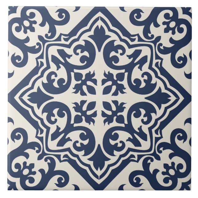 Carreau de défilement bleu marine andalou (Devant)