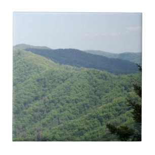 Carreau de dessous de plat des montagnes enfumées