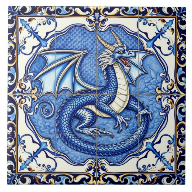 carreau de dragon saphir royal (Devant)
