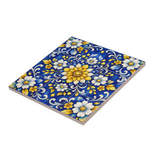 Carreau de fête Cobalt Bloom
