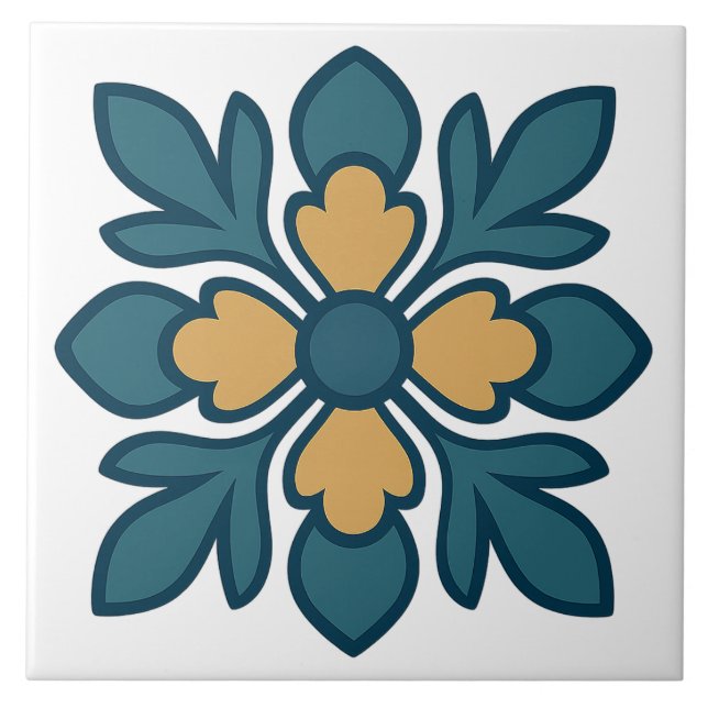 Carreau de Fleur de Laurier Méditerranéen (Devant)