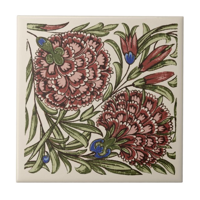 Carreau de fleur d'œillet Art antique rustique De  (Devant)