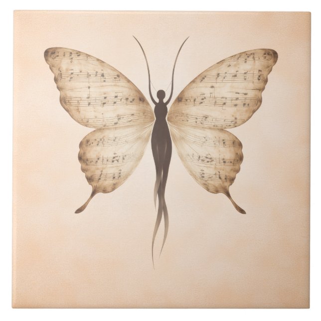 Carreau de forme de papillon poétique (Devant)