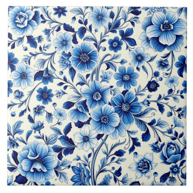 carreau de jardin botanique indigo (Devant)