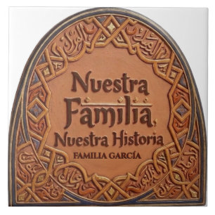 Carreau De la céramique artisanale : "Notre famille, notre