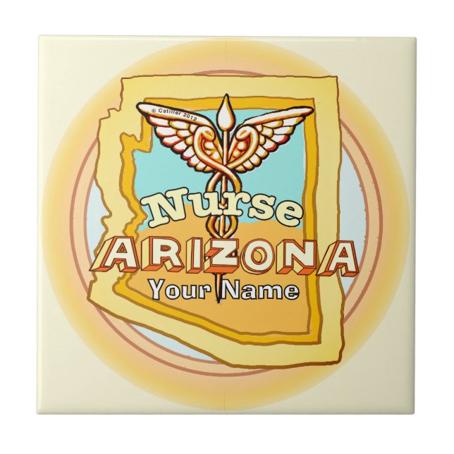 Carreau de l'infirmière de l'Arizona Caduceus (Devant)