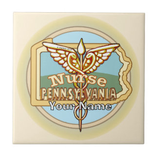 Carreau de l'infirmière de Pennsylvanie Caducée