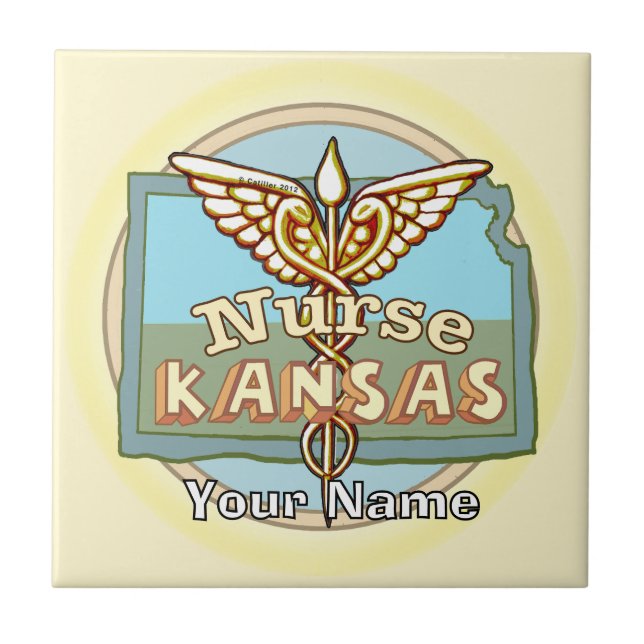 Carreau de l'infirmière du Kansas Caduceus (Devant)