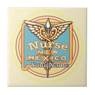 Carreau de l'infirmière du Nouveau-Mexique Caducée