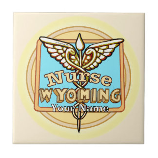 Carreau de l'infirmière du Wyoming Caduceus