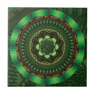 Carreau de mandala de la Terre