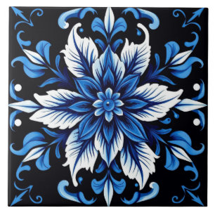 carreau de mandala saphir