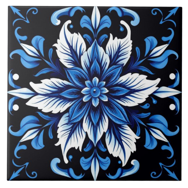 carreau de mandala saphir (Devant)