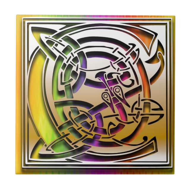 Carreau de monogramme personnalisé C Celbow (Devant)