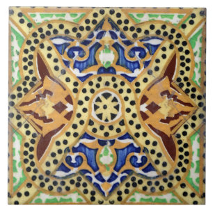 Carreau de mosaïque espagnol vintage