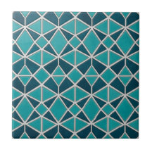 Carreau de mosaïque géométrique en diamant de turq