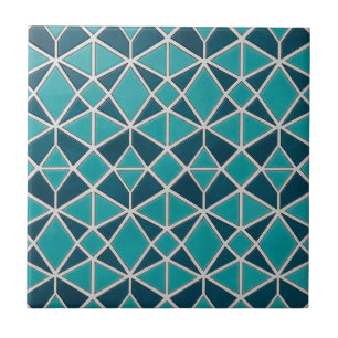 Carreau de mosaïque géométrique en diamant de turq