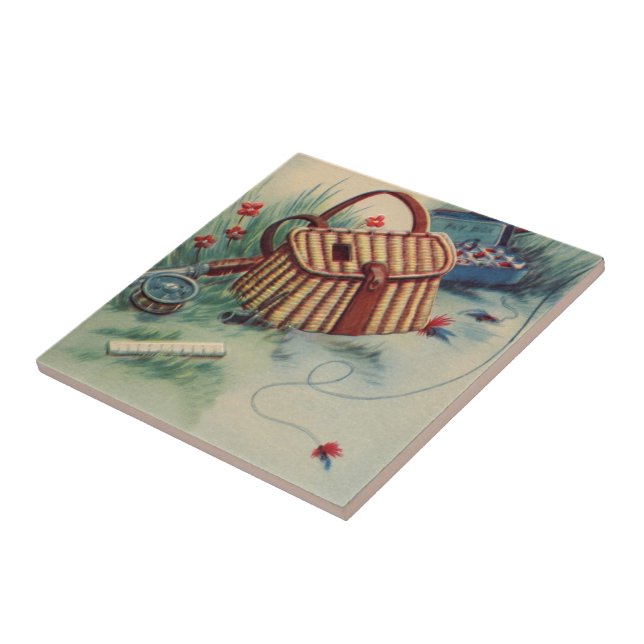 Carreau De mouche de pêche de sport toujours la vie (Côté)