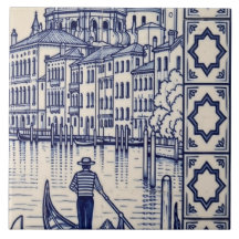 Carreau de murale Venice Azulejo 4 sur 6 milieu dr