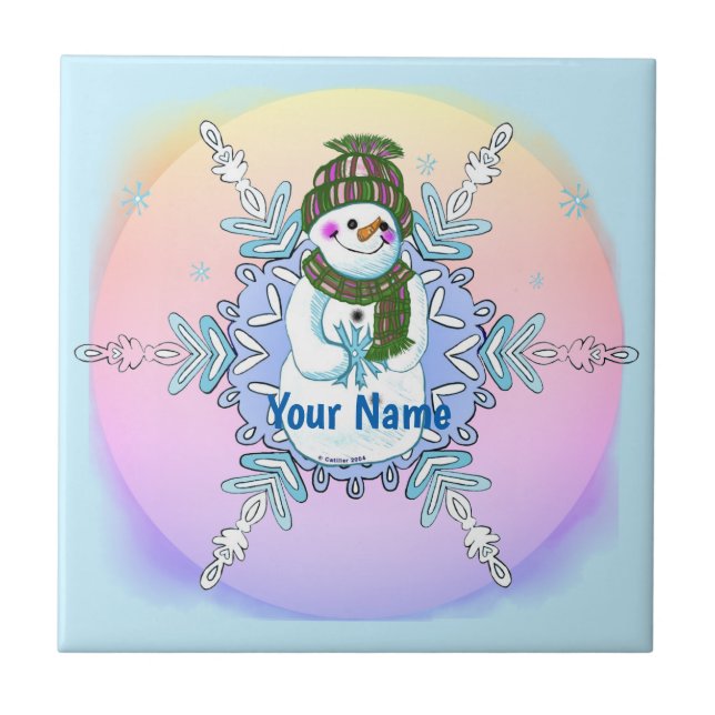 Carreau de neige de grand-mère flocon de neige (Devant)