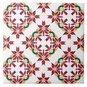 carreau de poinsettia de Noël