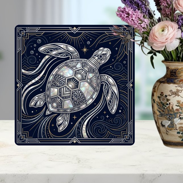 Carreau de style Art déco représentant une tortue  (Créateur téléchargé)