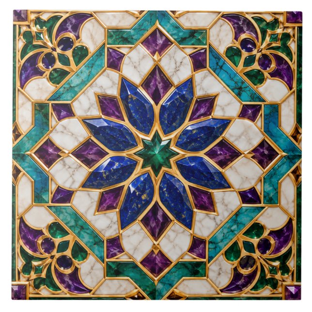 Carreau de Zellige marocain de luxe (Devant)
