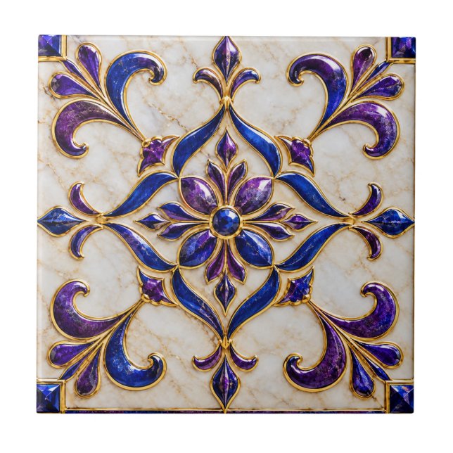 Carreau de Zellige marocain de luxe (Devant)