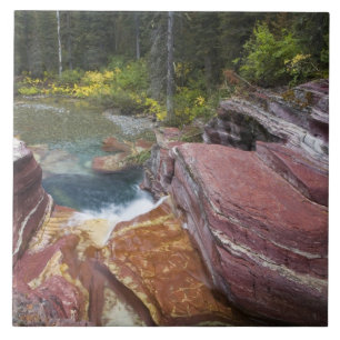 Carreau Deadwood Falls sur Reynolds Creek en automne à