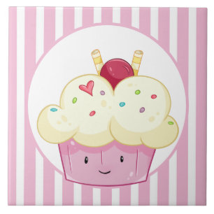 Carreau déco de cupcake Kawaii mignonne cuisine boulangeri