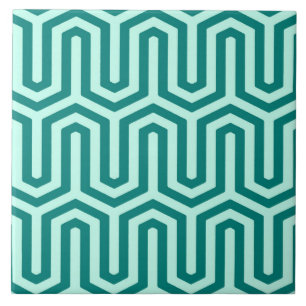 Carreau Déco motif égyptien - turquoise et aqua