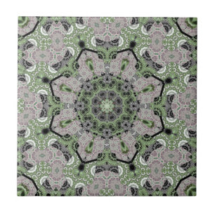 Carreau Déco noir gris-vert gris abstrait sans parfum