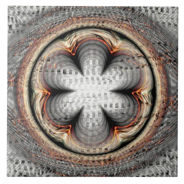 Carreau Décor abstrait fleuri (Devant)