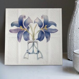 Carreau Décor Art Déco Lilly Mur Art Nouveau Carrelage cér