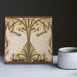 Carreau Décor Art Déco Swans Décor Art Nouveau Swan