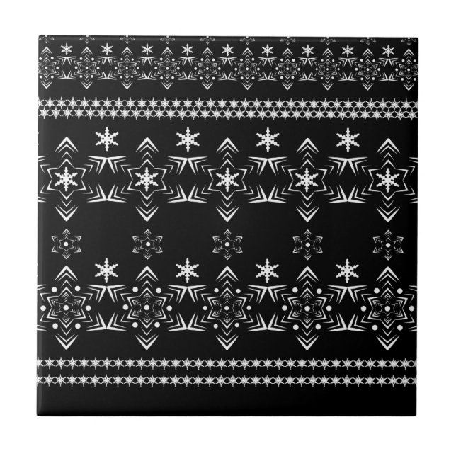 Carreau Décor de décoration de la neige blanche et transpa (Devant)