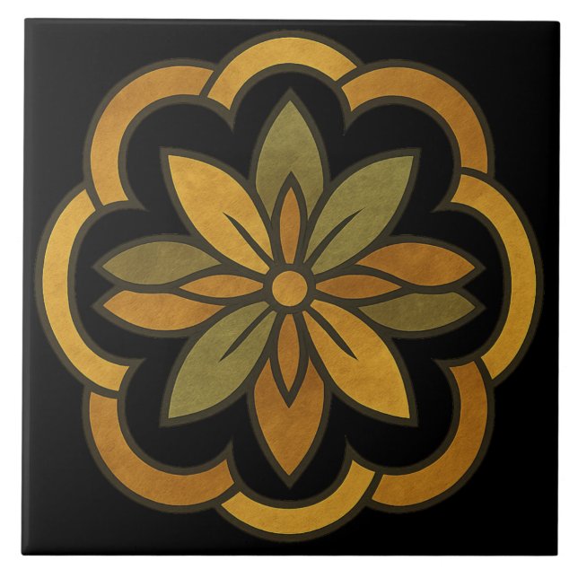 Carreau Décor floral élégant (Devant)