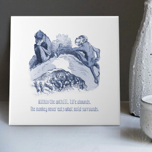 Carreau Décor ludique inspiré de Delft hollandais et Wilhe