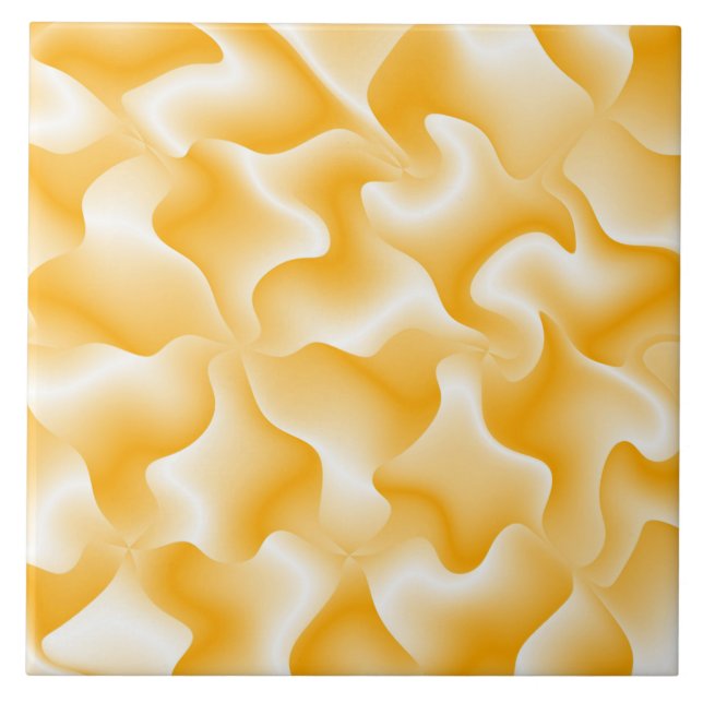 Carreau Décor moderne super jaune et blanc (Devant)