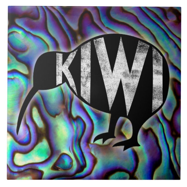 Carreau décoratif à motif d'oiseau Kiwiana Nouvell (Devant)