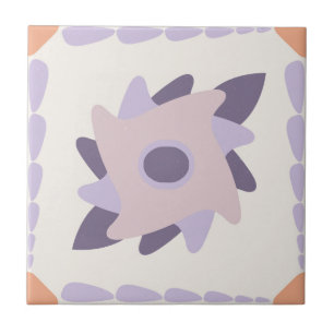 Carreau décoratif coloré pastel violet